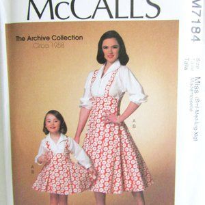 McCalls Sewing Pattern Misses /Children Top , jumper The archive collection